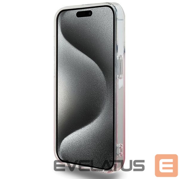 Nugarėlės dėklai Hello Kitty Hello Kitty IML Gradient Electrop Kitty Head case for iPhone 15 Pro - pink