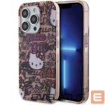 Nugarėlės dėklai Hello Kitty  Hello Kitty IML Tags Graffiti case for iPhone 15 Pro - pink 