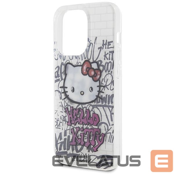 Nugarėlės dėklai Hello Kitty Hello Kitty IML Kitty On Bricks Graffiti case for iPhone 15 Pro Max - white