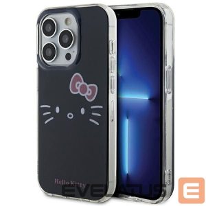 Nugarėlės dėklai Hello Kitty  Hello Kitty IML Kitty Face case for iPhone 15 Pro Max - black 