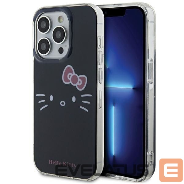 Nugarėlės dėklai Hello Kitty Hello Kitty IML Kitty Face case for iPhone 15 Pro Max - black