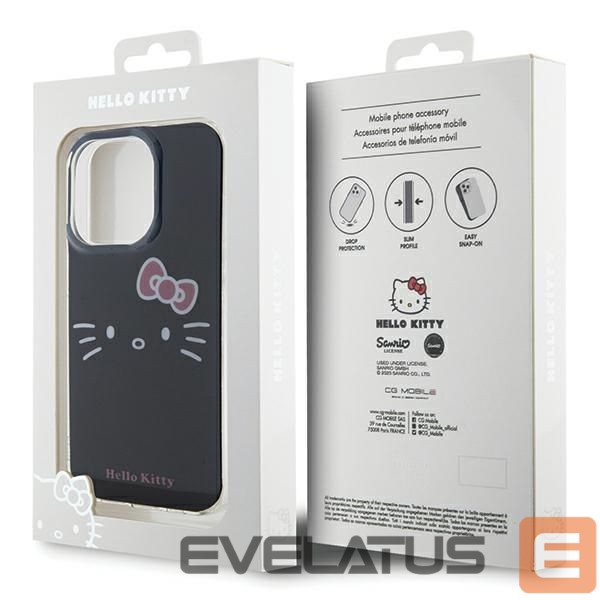 Nugarėlės dėklai Hello Kitty Hello Kitty IML Kitty Face case for iPhone 15 Pro Max - black