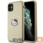 Nugarėlės dėklai Hello Kitty  Hello Kitty Leather Kitty Head MagSafe case for iPhone 11 / Xr - gold 