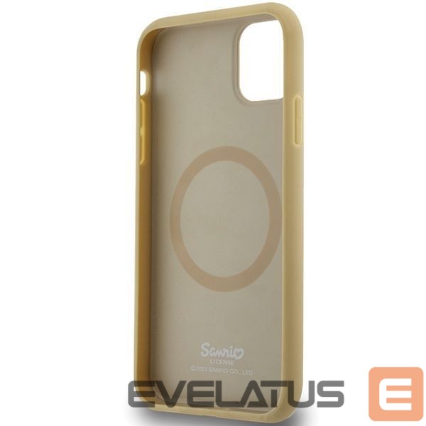 Nugarėlės dėklai Hello Kitty Hello Kitty Leather Kitty Head MagSafe case for iPhone 11 / Xr - gold