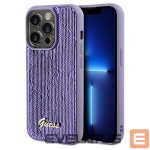 Nugarėlės dėklai Guess  Guess Sequin Script Metal case for iPhone 14 Pro Max - purple
