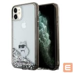 Nugarėlės dėklai Karl Lagerfeld  Karl Lagerfeld Liquid Glitter Choupette case for iPhone 11 / Xr - transparent 