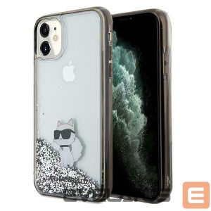 Nugarėlės dėklai Karl Lagerfeld  Karl Lagerfeld Liquid Glitter Choupette case for iPhone 11 / Xr - transparent 
