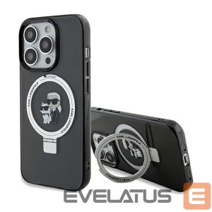 Nugarėlės dėklai Karl Lagerfeld  Karl Lagerfeld Ring Stand Karl&Choupette MagSafe case for iPhone 13 Pro Max - black 