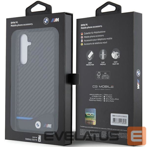 Nugarėlės dėklai BMW BMW BMHCS23FE22NBCK S23 FE S711 black/black Leather Carbon