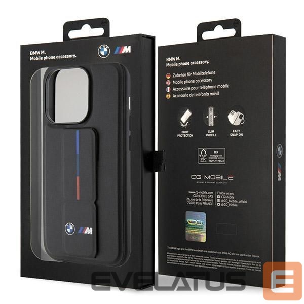 Nugarėlės dėklai BMW BMW Grip Hot Stamp case for iPhone 15 Pro - black
