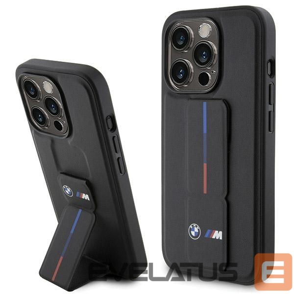 Nugarėlės dėklai BMW BMW Grip Hot Stamp case for iPhone 15 Pro Max - black