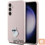 Nugarėlės dėklai Karl Lagerfeld  Karl Lagerfeld Silicone Choupette Metal Pin case for Samsung Galaxy S23 FE - pink 