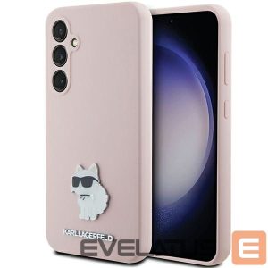 Nugarėlės dėklai Karl Lagerfeld  Karl Lagerfeld Silicone Choupette Metal Pin case for Samsung Galaxy S23 FE - pink 