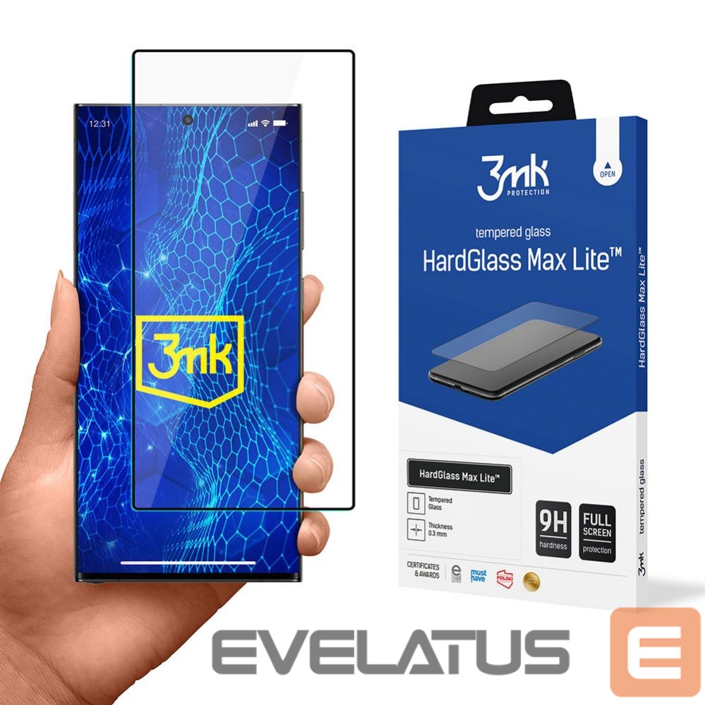 Kitas telefono priedas 3MK 9H 3mk HardGlass Max Lite glass for Samsung Galaxy S24 Ultra