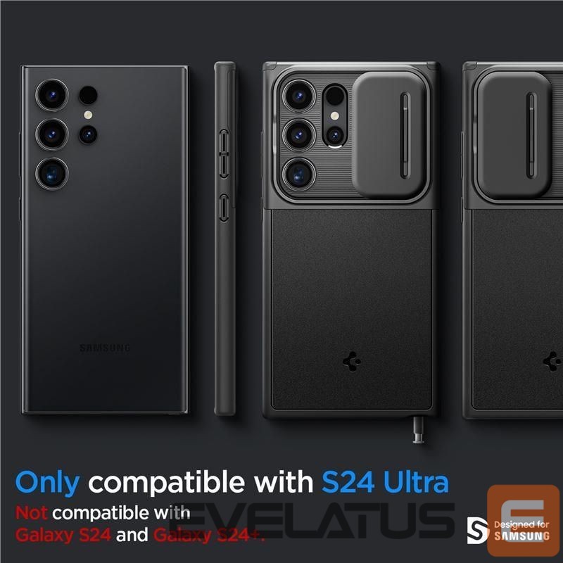 Kitas telefono priedas Spigen Spigen Optik Armor Case for Samsung Galaxy S24 Ultra - Black