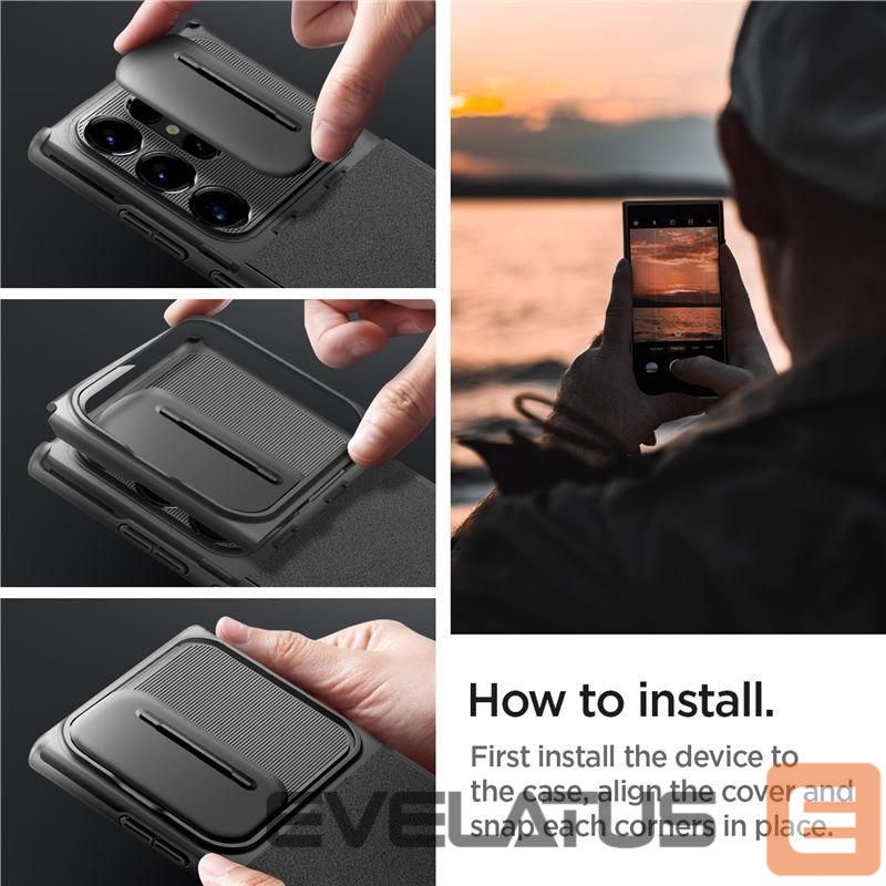 Kitas telefono priedas Spigen Spigen Optik Armor Case for Samsung Galaxy S24 Ultra - Black