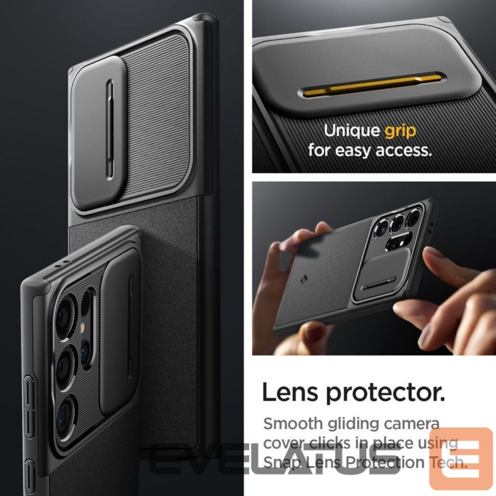 Kitas telefono priedas Spigen Spigen Optik Armor Case for Samsung Galaxy S24 Ultra - Black