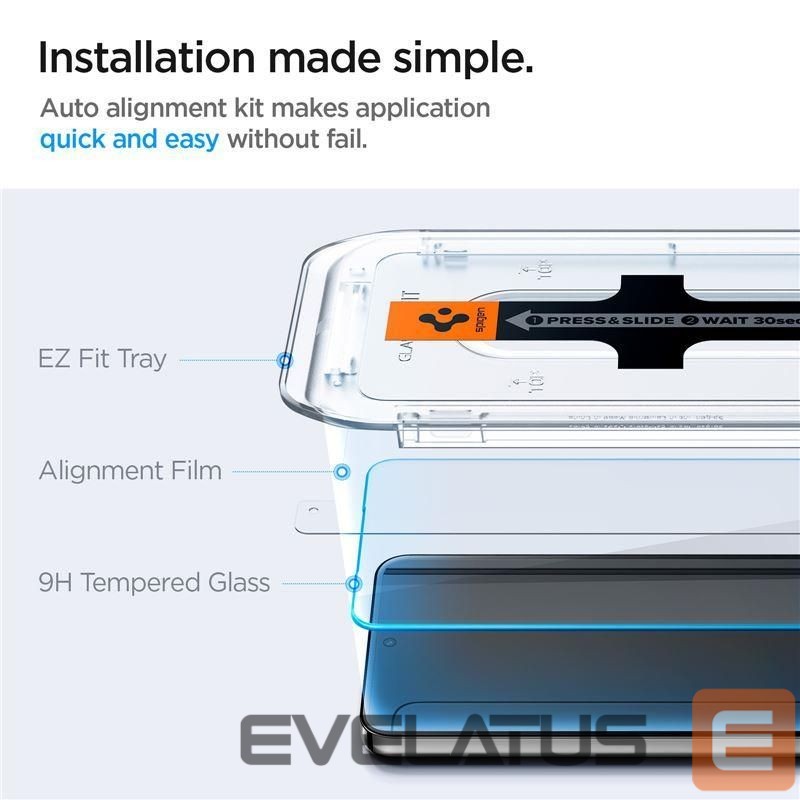 Kitas telefono priedas Spigen Spigen Glas.tR EZ Fit tempered glass for Samsung Galaxy S24 - 2 pcs.