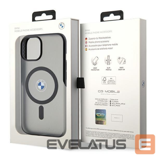 Nugarėlės dėklai BMW BMW IML Signature MagSafe case for iPhone 15 Plus / 14 Plus - black