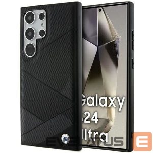 Kitas telefono priedas BMW  BMW BMHCS24L23RCGPK S24 Ultra S928 black/black hardcase Signature Leather Crossing Lines Pattern 