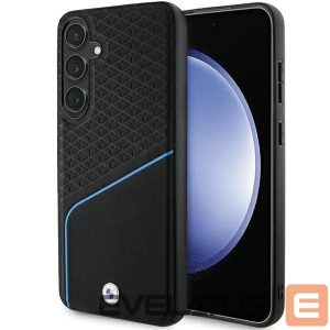 Kitas telefono priedas BMW  BMW BMHMS24M23RDCLK S24+ S926 black/black hardcase Signature Leather Textured & Line MagSafe 