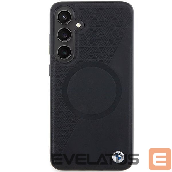 Kitas telefono priedas BMW BMW BMHMS24S23RTPK S24 S921 black/black hardcase Signature Leather Half Textured & Circle MagSafe
