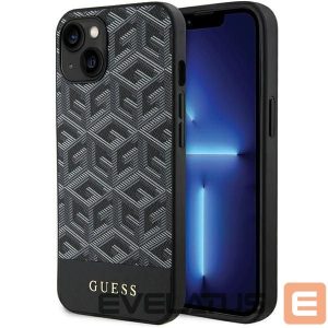 Nugarėlės dėklai Guess  Guess GCube Stripes MagSafe case for iPhone 15 / 14 / 13 - black