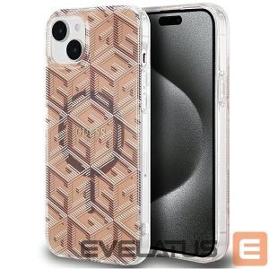 Nugarėlės dėklai Guess  Guess IML GCube MagSafe case for iPhone 15 / 14 / 13 - brown 