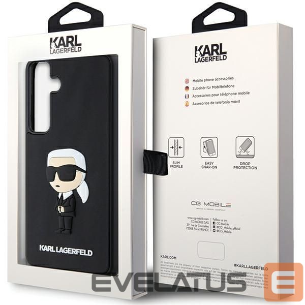 Kitas telefono priedas Karl Lagerfeld Karl Lagerfeld 3D Rubber Ikonik case for Samsung Galaxy S24+ - black