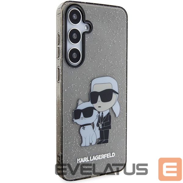 Nugarėlės dėklai Karl Lagerfeld Karl Lagerfeld KLHCS24MHNKCTGK S24+ S926 black/black hardcase Glitter Karl&Choupette