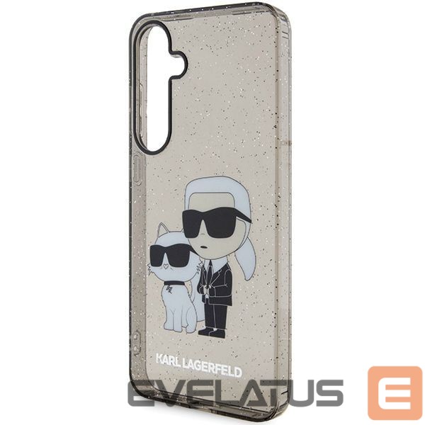 Nugarėlės dėklai Karl Lagerfeld Karl Lagerfeld KLHCS24MHNKCTGK S24+ S926 black/black hardcase Glitter Karl&Choupette