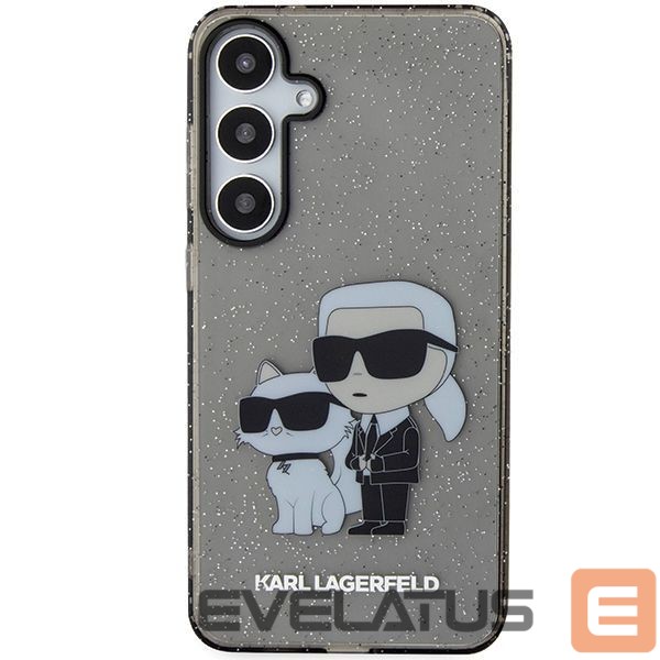 Nugarėlės dėklai Karl Lagerfeld Karl Lagerfeld KLHCS24MHNKCTGK S24+ S926 black/black hardcase Glitter Karl&Choupette