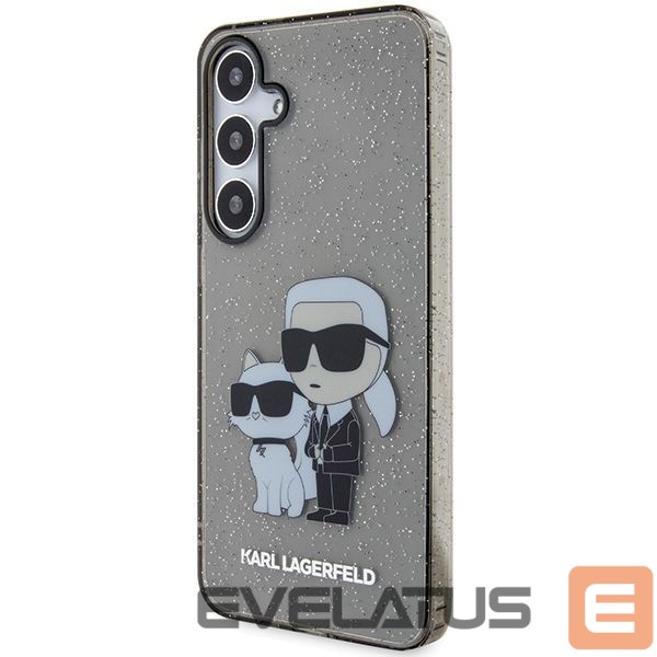 Nugarėlės dėklai Karl Lagerfeld Karl Lagerfeld KLHCS24MHNKCTGK S24+ S926 black/black hardcase Glitter Karl&Choupette