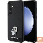 Nugarėlės dėklai Karl Lagerfeld  Karl Lagerfeld KLHCS24SPSAKCMPK S24 S921 hardcase black/black Saffiano Karl & Choupette Metal Pin 