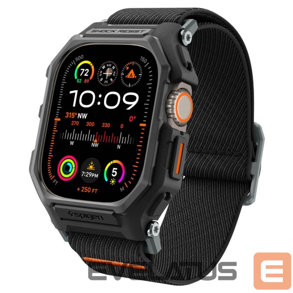 Kitas telefono priedas Spigen Spigen Lite Fit Pro Case with Strap for Apple Watch Ultra 1 / 2 (49mm) - Matte Black