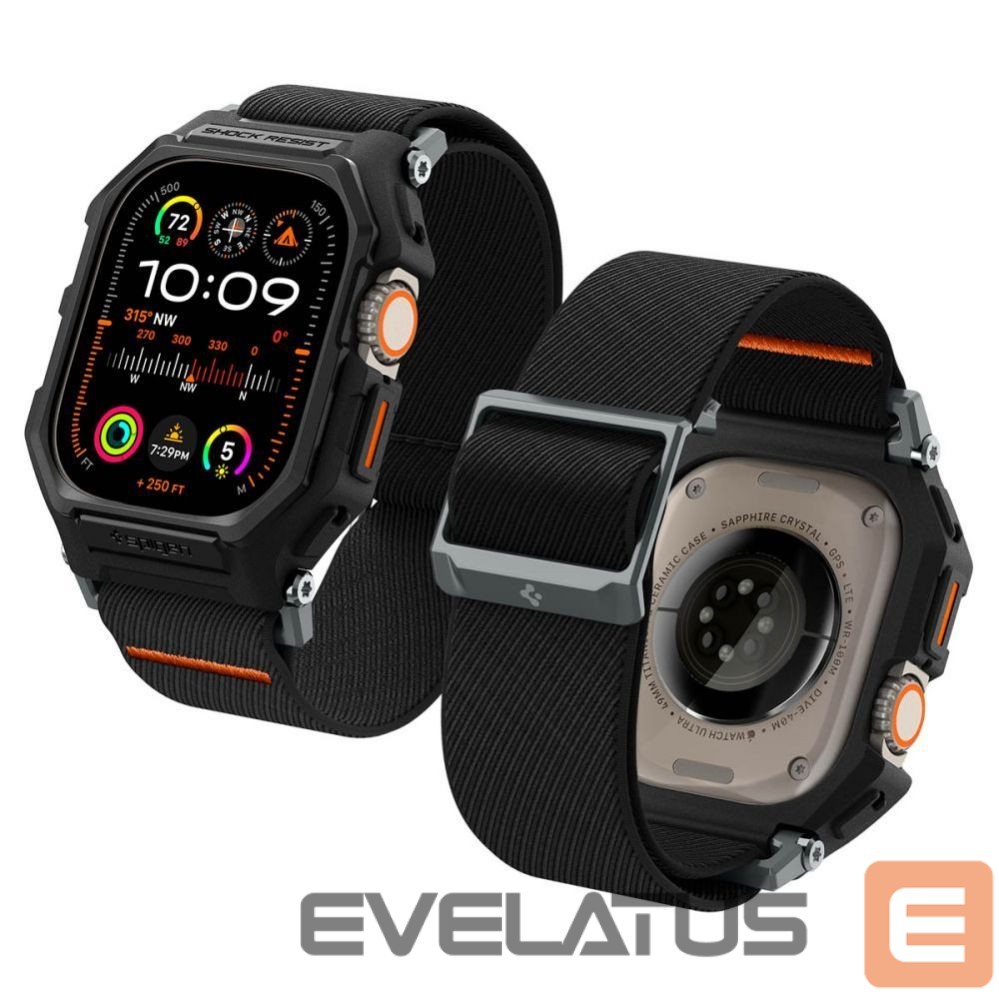Kitas telefono priedas Spigen Spigen Lite Fit Pro Case with Strap for Apple Watch Ultra 1 / 2 (49mm) - Matte Black