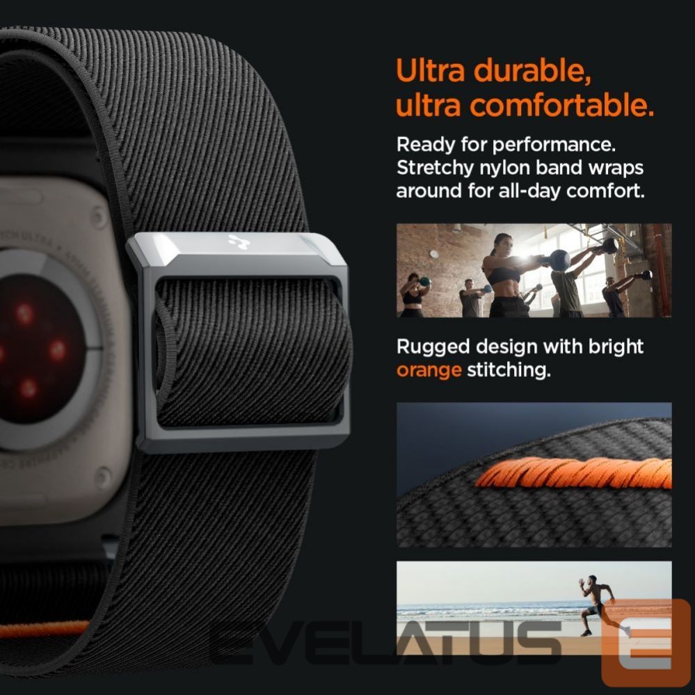 Kitas telefono priedas Spigen Spigen Lite Fit Pro Case with Strap for Apple Watch Ultra 1 / 2 (49mm) - Matte Black