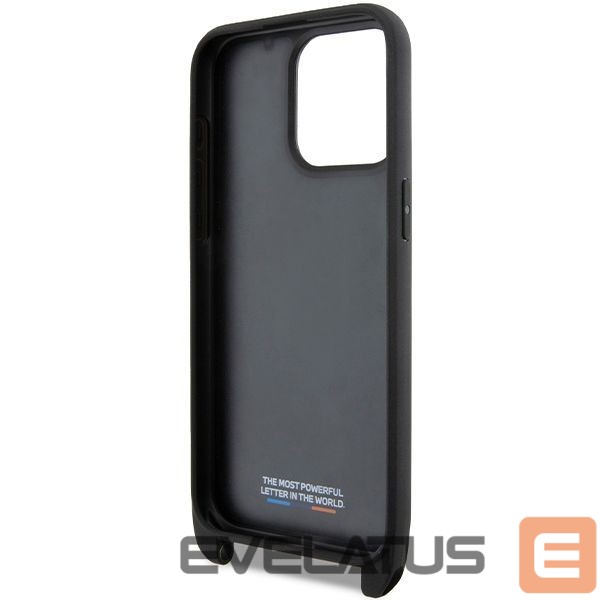 Nugarėlės dėklai BMW BMW M Edition Carbon Stripe & Strap case for iPhone 15 Pro - black