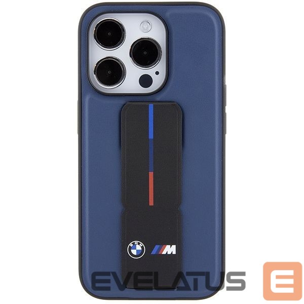 Nugarėlės dėklai BMW BMW M Grip Stand Bicolor case for iPhone 15 Pro - navy blue