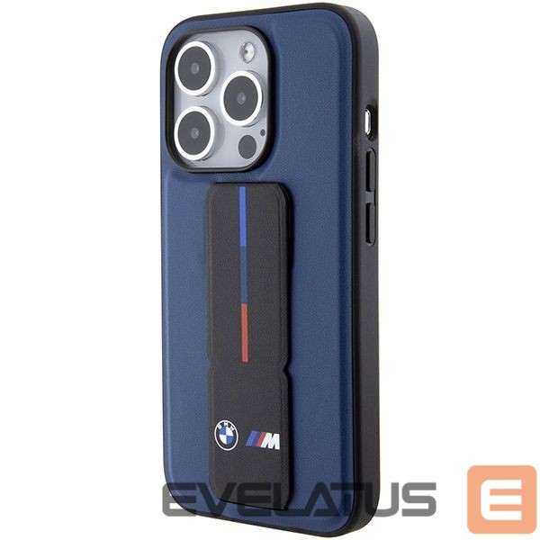 Nugarėlės dėklai BMW BMW M Grip Stand Bicolor case for iPhone 15 Pro - navy blue