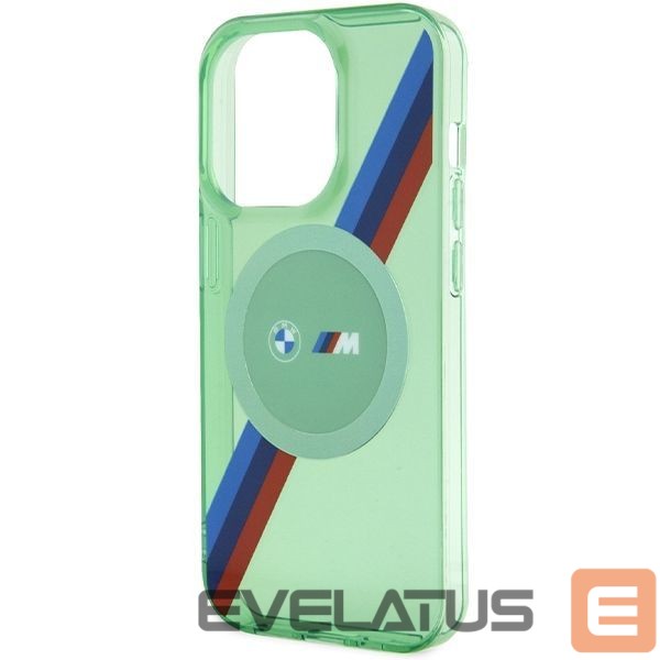 Nugarėlės dėklai BMW BMW M Tricolor Stripes MagSafe case for iPhone 15 Pro - green