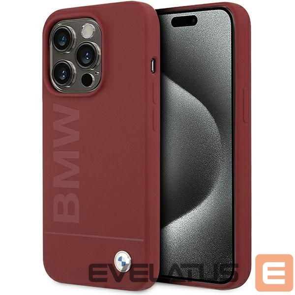 Nugarėlės dėklai BMW BMW Silicone Big Logo MagSafe case for iPhone 15 Pro - red