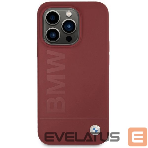 Nugarėlės dėklai BMW BMW Silicone Big Logo MagSafe case for iPhone 15 Pro - red