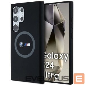 Nugarėlės dėklai BMW  BMW M Silicone Printed Ring MagSafe case for Samsung Galaxy S24 Ultra - black 