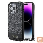 Nugarėlės dėklai Guess  Guess GCube Stripes MagSafe case for iPhone 15 Pro Max - black
