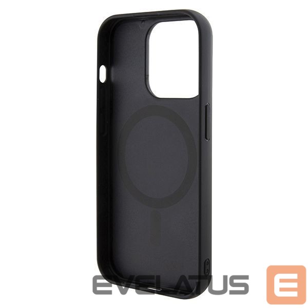 Nugarėlės dėklai Guess Guess GCube Stripes MagSafe case for iPhone 15 Pro Max - black