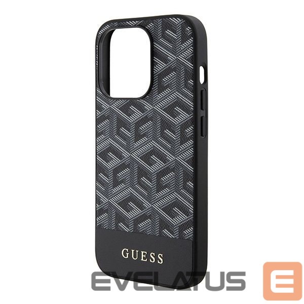 Nugarėlės dėklai Guess Guess GCube Stripes MagSafe case for iPhone 15 Pro Max - black