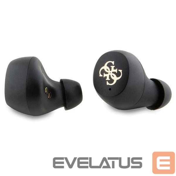 Nugarėlės dėklai Guess TWS Guess 4G Metal Bluetooth headphones with ENC docking station - brown