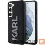 Nugarėlės dėklai Karl Lagerfeld  Karl Lagerfeld 3D Rubber Glitter Logo case for Samsung Galaxy S23 - black 