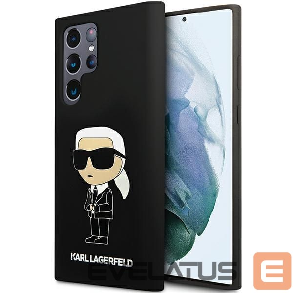 Nugarėlės dėklai Karl Lagerfeld Karl Lagerfeld Silicone Ikonik case for Samsung Galaxy S24 Ultra - black